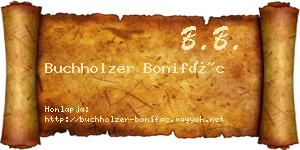 Buchholzer Bonifác névjegykártya
